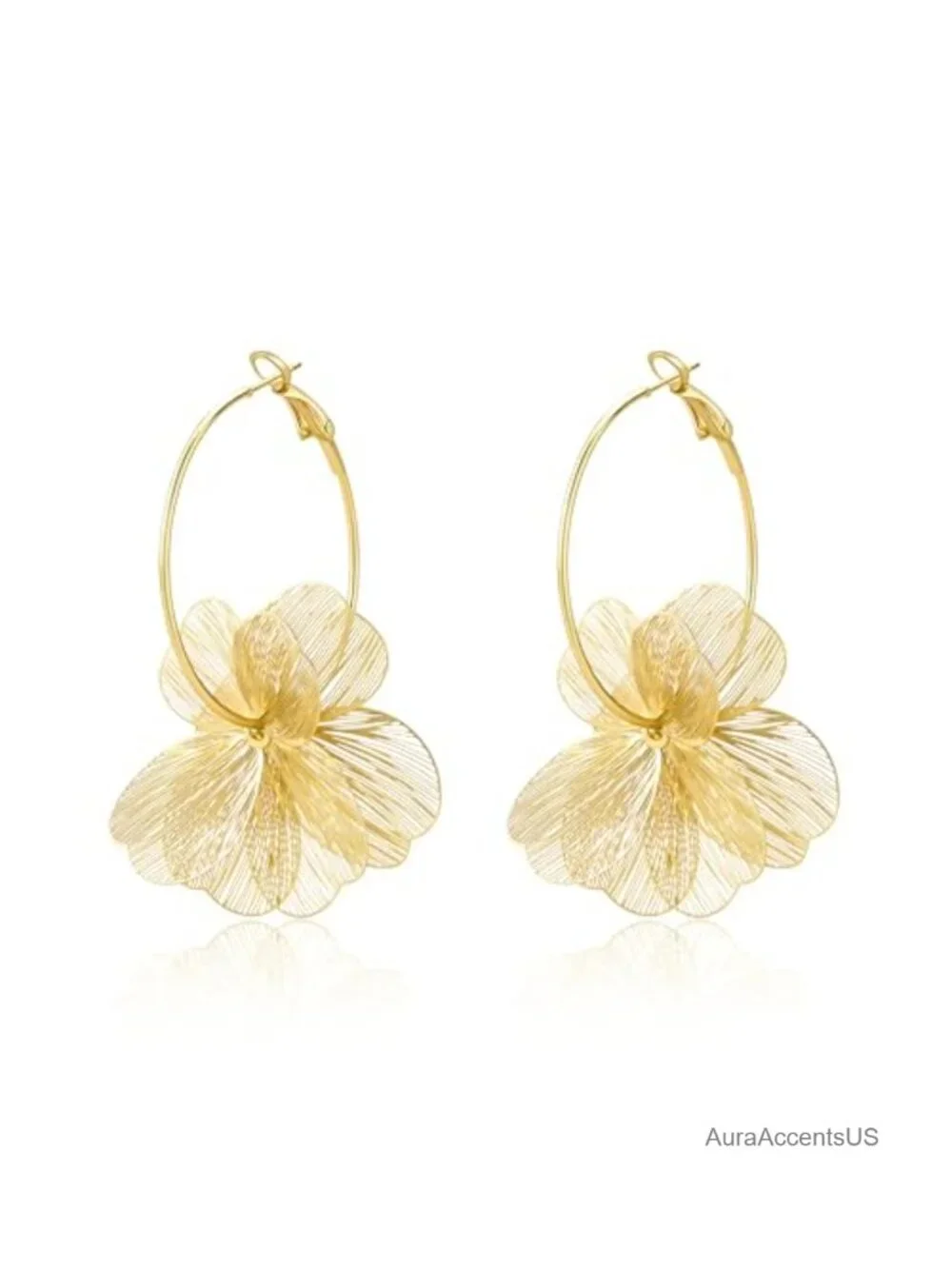 Boho Flower Dangle Earrings for Women Statement Floral Drop Earrings Lightweight